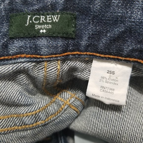 J.Crew jeans 25 Short Matchstick stretch denim skinny straight 80280 Factory - Picture 14 of 15